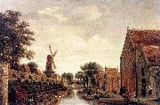 POST, Pieter Jansz The Delft City Wall with the Houttuinen oil
